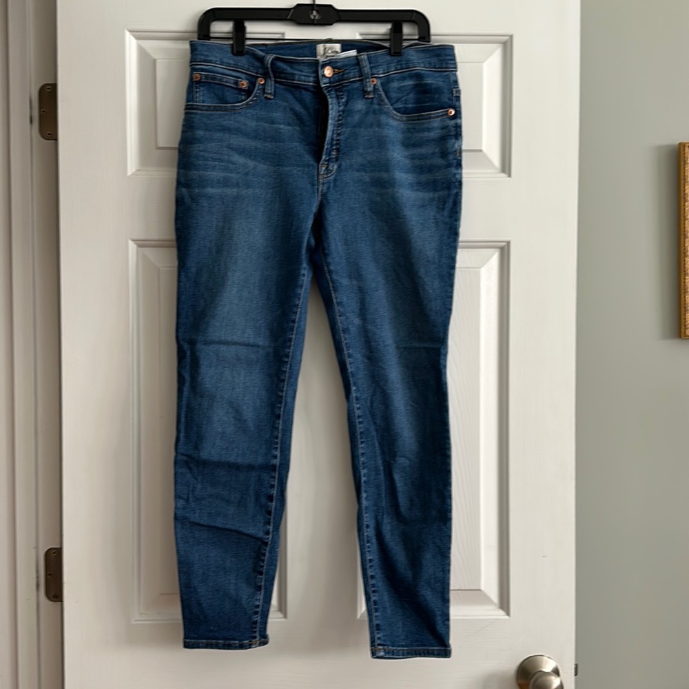 JCrew 9” High Rise Toothpick Jeans Sz 30